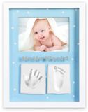 Interbaby Fotolijst Met Afdruk 32 X 21 Cm Klei/hout Roze/blauw