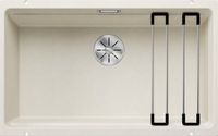 Blanco Silgranit spoelbak, 730x460 mm, met toebehoren, InFino, zacht wit