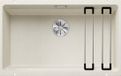 Blanco Silgranit spoelbak, 730x460 mm, met toebehoren, InFino, zacht wit
