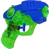 Pistolet à eau - 4x - bleu/vert - 12 cm - jouet