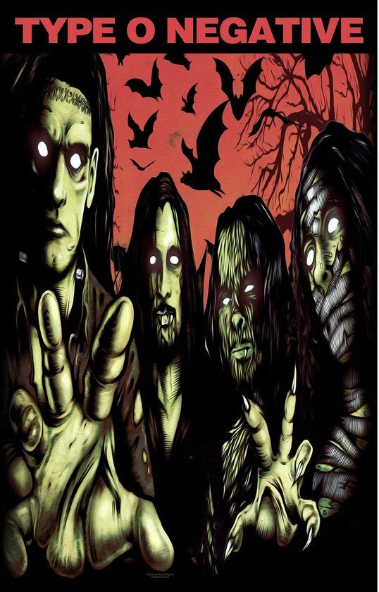 Type O Negative Halloween Unisex Vlag - meerkleurig - Polyester