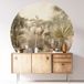 Forêt Tropicale Sticker Mural Rond / Cercle - Diamètre 130 Cm - Adhésif + Protection Brillante