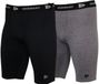 Donnay 2-Pack Compressie Short Heren Black / Charcoal-marl - Maat M