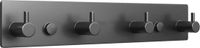 EAVY - Wandkapstok - 4 Haaks - 25 cm - RVS - Gun Metal