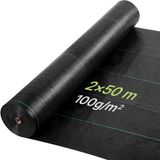 Vevor Onkruidbestrijdingsdoek 2x50 m Tuinvlies 100 g/m²