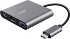 Trust Dalyx 3-in-1 USB-C Adapter - 4K HDMI, USB 3.0, USB-C - Aluminium - Donkergrijs