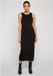 Urban Classics Ladies Long Racerback Rib Dress Dames Maxi-jurk - zwart - XL