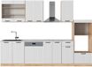Vicco Fame-Line Complete keukeneenheid – 300 cm met hoge kast, zonder werkblad Wit Landhuis