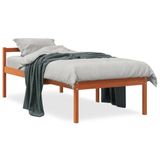 VidaXL lit pour senior pin massif brun lavé 90x190 cm