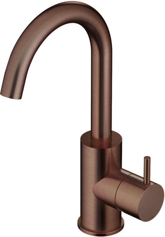 Hotbath Cobber - Wastafelmengkraan - 27.8 cm - Geborsteld Koper PVD