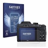 Savvies Screenprotector voor Nikon Coolpix B500 - Folie Beschermfolie transparant 6 Stuks