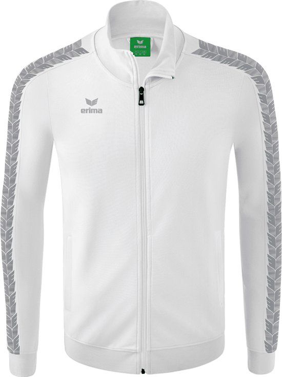 Erima Essential Team Tracktop Jacket Men - White / Monument Grey - Size L