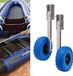 Roues de bateau - Roues de transport - Bateaux gonflables - Capacité de charge de 150 kg - Pneus de 25 cm - Bleu argent