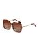 Pilgrim Sonnenbrille 'ALIET' braun / hellbraun / gold