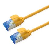 ROLINE Patchkabel Kat.6A (Class EA) S/FTP (PiMF), LSOH, PoE, geel, 1,5 m