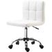 Fauteuil de bureau ergonomique, pivotant, réglable en hauteur, revêtement en similicuir, 46 x 51 x 80-92 cm