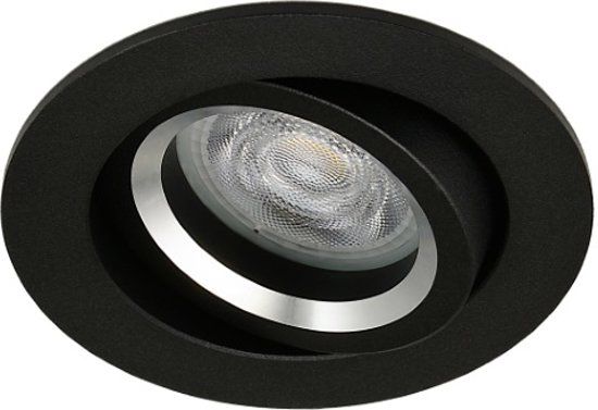 Philips Dimtone inbouwspot Mick - Rond Zwart - Dimbaar - 3.7W - LED