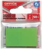 Indexplakstrips OFFICE PRODUCTS Indexplakstrips PP 25x43mm 1x50 vel hanger groen