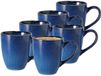 Deco by Boltze Boltze Koffiemokken Azura - 6 stuks - Keramiek - Blauw - 340 ml