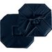 Enjoy Home Zitkussen met klep – polyester – marineblauw – 40 x 40 cm – vierkant en omkeerbaar
