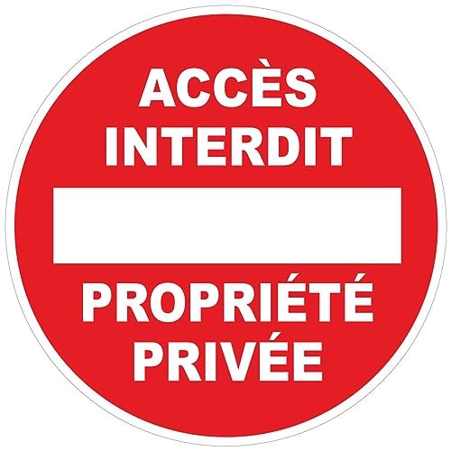 Ambiance Sticker Ronde sticker - Geen toegang tot privé-eigendom - 24 cm