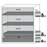 Asecos Armoire ignifuge 90 minutes s-classic90 porte-porte - bac de rétention