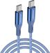 Innostyle Câble de recharge USB-C vers USB-C - 60W - 2 mètre - Bleu