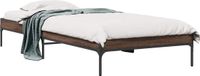 vidaXL Bedframe bewerkt hout en metaal bruin eikenkleurig 75x190 cm
