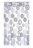 MSV Douchegordijn Polyester Grijs, Wit 180x200 cm