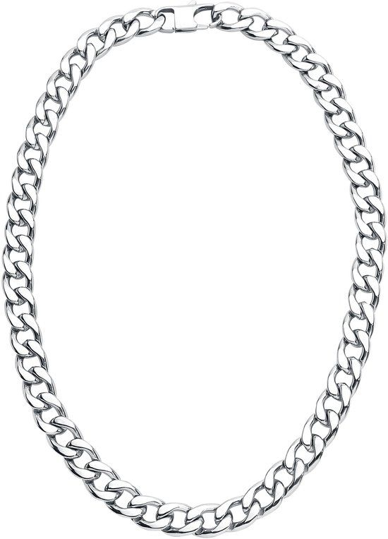 etNox hard and heavy etNox Panzerkette Heren Halsketting - zilverkleurig - 60 cm
