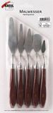 C.Kreul KREUL Schilderspaletmes Set - 5 stuks metalen painting knife met houten handvat