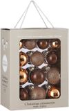 Mica Decorations Kerstballen Set - 26 Stuks - Ø7 cm - Glas - Bruin