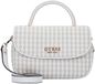 GUESS Mirema Top Handle Flap Bag White Multi Wit