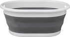 5Five Wasmand opvouwbaar met handvatten - kunststof - 21L - grijs/wit - 54 x 39 x 23 cm