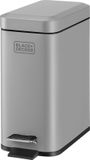 BLACK+DECKER Pedaalemmer - 5L - soft close - Grijs