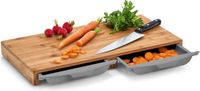 Zeller Snijplank - Bamboe Hout - 50 x 28 cm - Met 2 Opvangbakjes