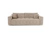 Canapé convertible express 4 places en velours gaufré beige
