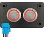 ProRide Metalen drukschakelaars in Tweevoudig inbouwpaneel 220V ON-OFF - 19mm - IP67 - LED indicatie Rood