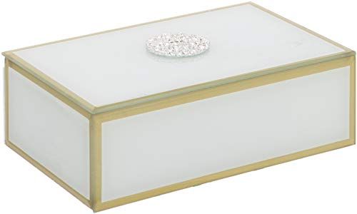 Maturi Trinket Box - Rectangular - Diamante Details - 20 x 13 x 6.5cm