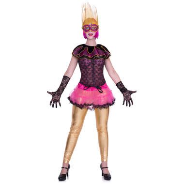 Folat 21752 - Fantasie- & speelgoedmasker - goud, paars - 41,00 cm