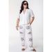 Colourful Rebel Curve loose fit broek Plus Size met print - wit