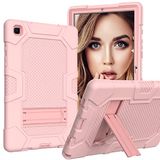 Samsung Tab A 8.0 (2019) T290/T295 hoes met standaard, duurzame, schokbestendig, harde hybride drielaagse beschermhoes, softshell, Apple tablet, siliconen hoes (roségoud)