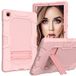 Samsung Tab A 8.0 (2019) T290/T295 hoes met standaard, duurzame, schokbestendig, harde hybride drielaagse beschermhoes, softshell, Apple tablet, siliconen hoes (roségoud)