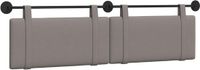 vidaXL Hangend hoofdbord Taupe Stof