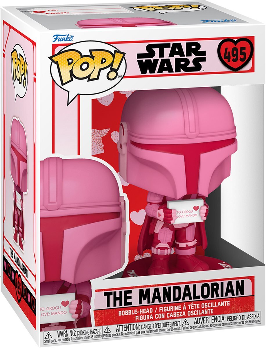 Funko Star Wars Verzamelfiguur Pop! Vinyl - Valentines Mandalorian Roze