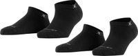 Burlington Everyday 2-Pack kort eenkleurig katoen multipack sneakersokken enkelsokken dames zwart - maat 36-41