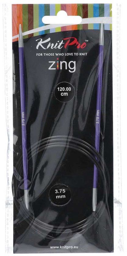 KnitPro Zing rondbreinaalden 120cm 3.75mm - 3st