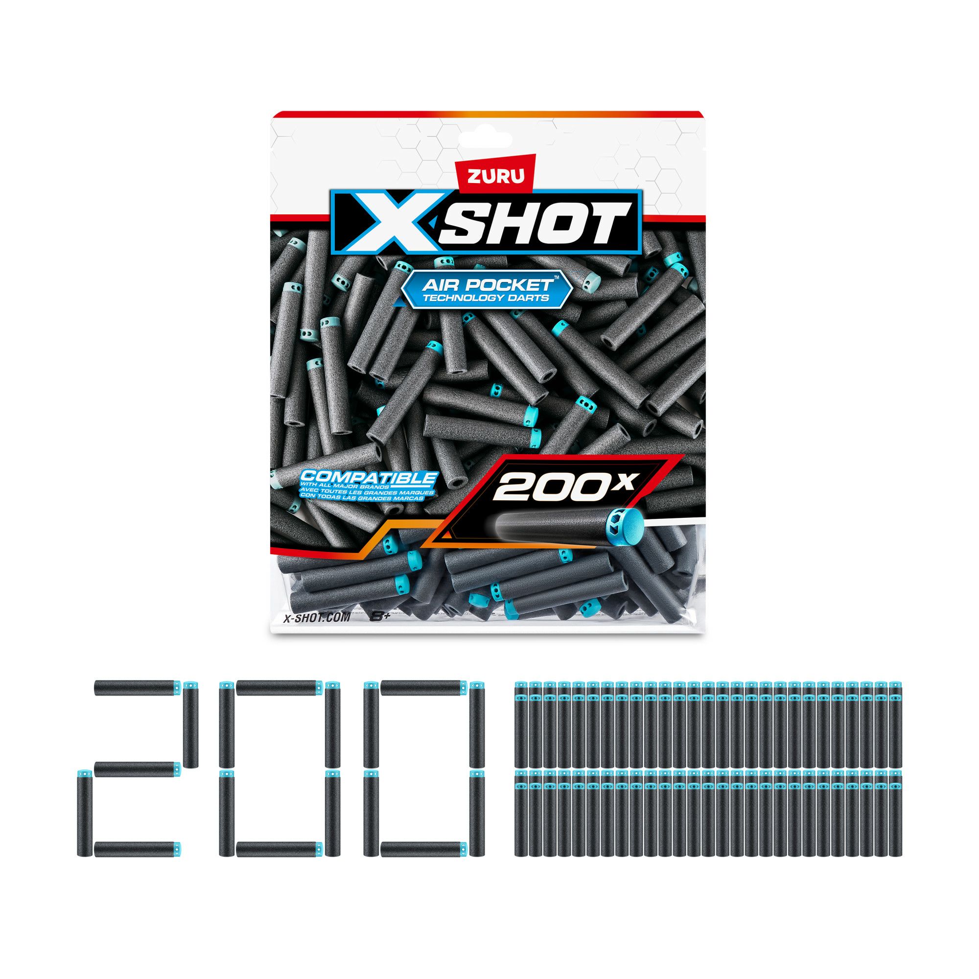 XSHOT Excel - Navulverpakking - 200 pijltjes - Geschikt voor speelgoedblasters