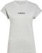 Adidas Sport W Lin Sj T - T-shirt femme - Coton - Manches courtes - Gris - Taille L