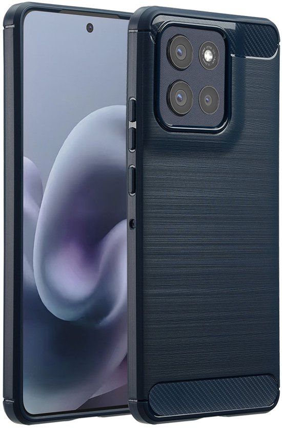 imoshion Brushed Backcover - Donkerblauw - Geschikt voor Motorola Moto G86